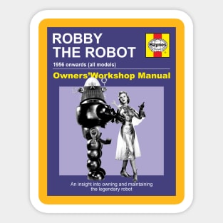 Robby the robot Haynes repair manual Sticker